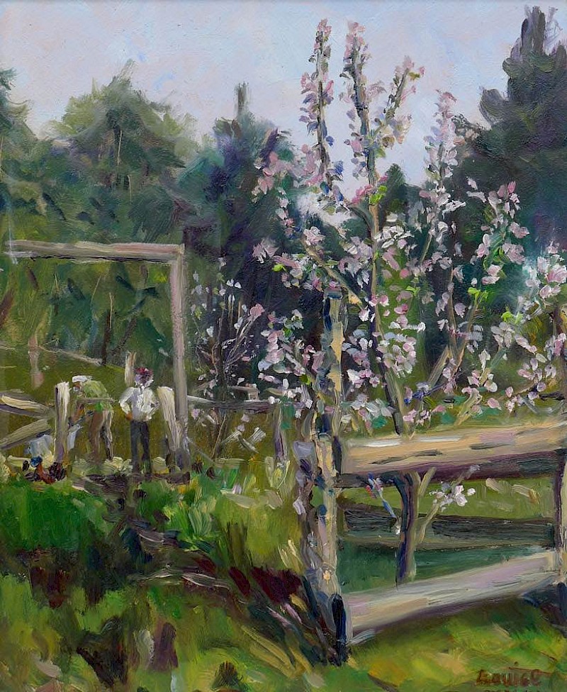 Louise Treacy, Garten in Altthymen, 20x25cm, Öl
